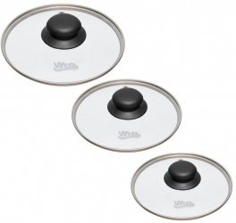 SET 3 CAPACE STICLA 20/18/16 CM VANORA HOME 