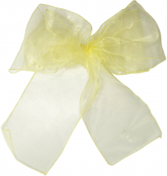 Set fundita organza 25 bucati 20 cm x 2.8 m Yellow OCHAIR 