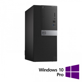 Sistem Desktop Dell Optiplex 7050 - Intel Core i5-6500 RAM 8GB SSD 256GB DVD-RW Tower + Windows 10 PRO 