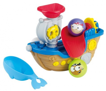 Jucarie copii Barca piratilor pentru cada cu accesorii multicolor 27 cm 