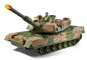 Jucarie Tanc militar cu figurina sunete lumini si miscari realiste camuflaj 