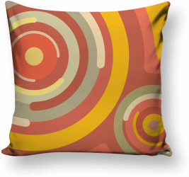 Perna decorativa patrata Casablanca Abstract 2 poliester si fibra poliester siliconizata imprimeu multicolor 50 x 50 cm 
