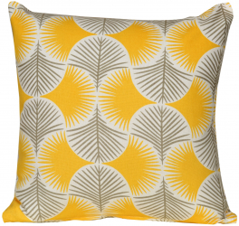 Perna decorativa patrata Feels Like Summer bumbac si poliester cu imprimeu doua culori 40 x 40 cm