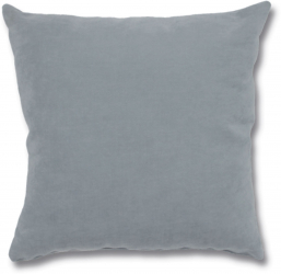 Perna decorativa patrata uni poliester si fibra poliester siliconizata gri 50 x 50 cm 