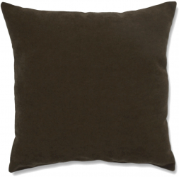 Perna decorativa patrata uni poliester si fibra poliester siliconizata maro 50 x 50 cm 