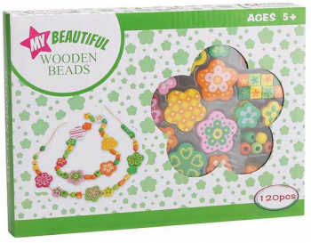 Set creativ de creare de bijuterii din lemn 120 de piese multicolor 
