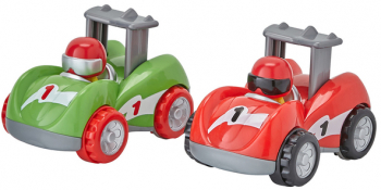 Set de 2 masinute de curse pentru copii mici multicolor 