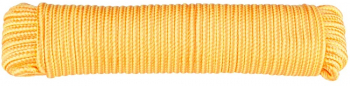 Sfoara tip cordelina din polipropilena 20 m grosime 4 mm portocaliu/galben 
