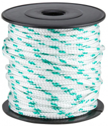 Sfoara tip cordelina din polipropilena grosime 3 mm 20 m alb/verde 