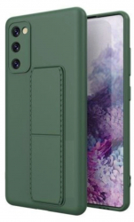 Husa de protectie cu stand metalic magnetic pentru Samsung Galaxy S20 Fe silicon Verde CRB-BBL4142 
