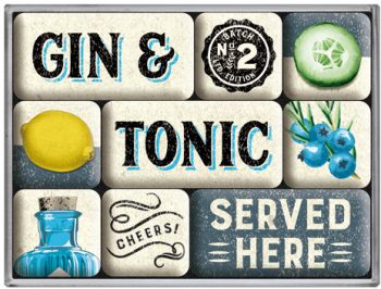 Set magneti Gin and Tonic Served Here 