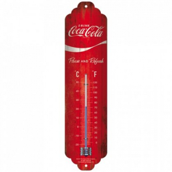 Termometru metalic - Coca Cola Logo Red 