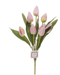 Buchet 9 lalele mare artificiale PAMI F1021-73 roz deschis 47cm 