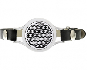 Bratara cu aromaterapie Neo WJ605 Disco Flower eco-friendly aliaj de zinc si piele ecologica 