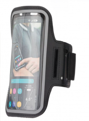 Husa armband sport pentru telefon 6.5 inch depozitare chei si casti Negru Gri JMB-BBL4220 