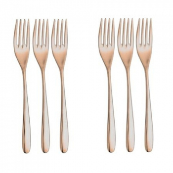 Furculita set 6 buc otel inoxidabil 18 10 INOXRIV NOVECENTO PINK GOLD 