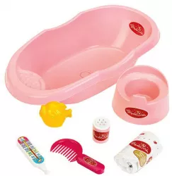Set de baie cu accesorii pentru papusi Coralie