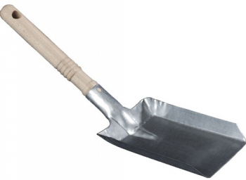 Faras zincat cu maner de lemn pentru soba 38 cm 