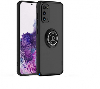 Husa de protectie bumper cu inel magnetic tip stand pentru Google Pixel 6 PRO Negru KOF-BBL4274 