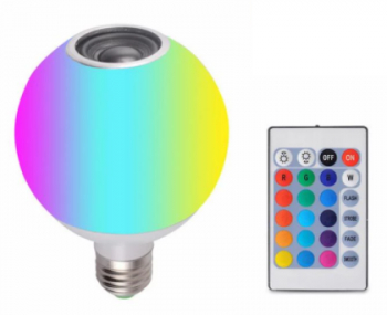 Bec Muzical KlaussTech cu Bluetooth Control prin telecomanda 12 W E27 LED RGB Modern Alb 