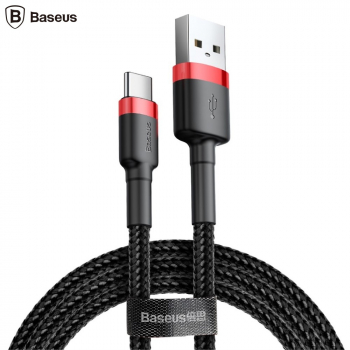 Cablu de date Type-C Baseus Incarcare rapida 2m Negru / Rosu 