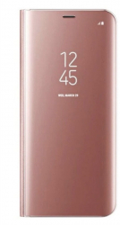Husa de protectie Clear View pentru Samsung Galaxy A72 si A72 5G flip cover Rose Gold GSM-BBL4356 