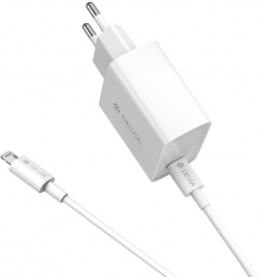 Incarcator priza retea Devia compatibil Apple 20 W cablu Lightning- Type-C 1m inclus Alb TLF-BBL4315 
