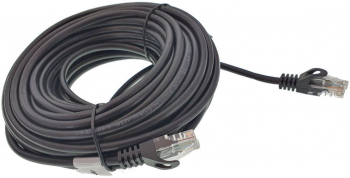 Cablu de extensie retea internet si alimentare mufat 2 x RJ45 AWG 26 100MHz cat. 5e 15m Negru TCL-BBL4446 