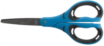 Foarfeca Daco Grip Cauciucat Otel Inoxidabil Varf Rotunjit Lama 17cm Albastru - ADACFF105 