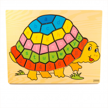 Puzzle educativ din lemn Broasca Testoasa 7Toys 