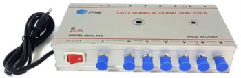 Amplificator Semnal TV KlaussTech 12 Iesiri 12 Cai 220V-50Hz Mareste Viteza de Transmisie Alb 