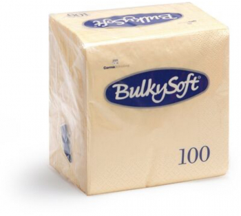 Servetele de Masa Bulkysoft Dimensiune 33x33 cm 2 Straturi 100 Buc/Pachet Culoare Crem 