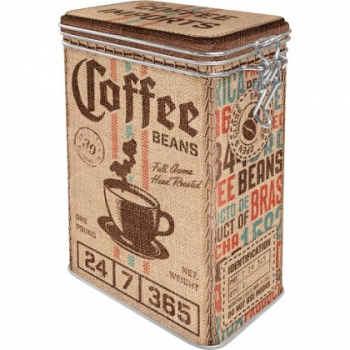 Cutie metalica cu capac etans - Coffee Sack 