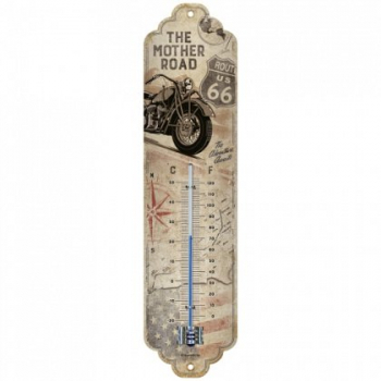 Termometru metalic - Route 66 Bike Map 