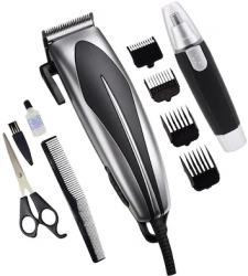 Aparat De Tuns Cu Trimmer 9 Accesorii Sapir Sp 1810 Bn 10w Argintiu/negru 