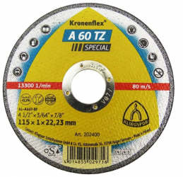 Disc Debitare Klingspor A60TZ Special Inox 115 x 1 x 22mm - TEM530342 