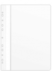 Dosare din Plastic cu Sina si Multiperforatii 10 Buc/Set 225x305 mm Capacitate de 200 Coli Culoare Alba - OB170400109 