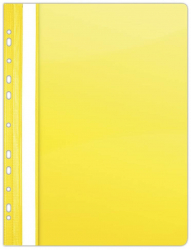 Dosare din Plastic cu Sina si Multiperforatii 10 Buc/Set 225x305 mm Capacitate de 200 Coli Culoare Galbena - OB170400111 