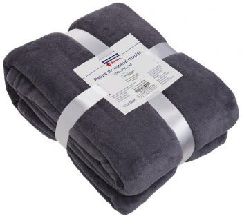 Patura din poliester reciclat 127 and times 150 cm densitate 260 GSM Gri 