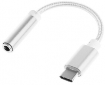 Adaptor audio cu conector Type-C si Jack 3.5mm 10 cm Argintiu AXT-BBL4576 