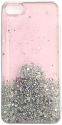 Husa Diamond Case Star Glitter din termoplastic compatibila cu Samsung Galaxy S20 FE Roz BBL4610 