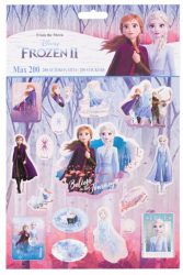 Caiet cu 200 de autocolante si stickere dimensiuni si modele diferite personaj Frozen Multicolor JMB-BBL4696