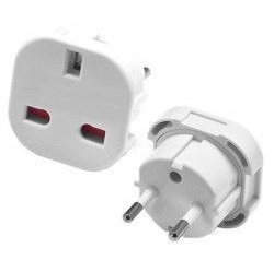 Adaptor priza UK Anglia la Europa SLIM Alb 