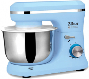 Mixer Multifunctional de 1000 W 8 Trepte Functie Pulse Capacitate 4.5 L Accesorii incluse Bol din inox Albastru 