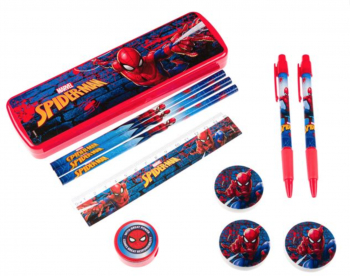 Set cu 11 accesorii pentru scolari Spiderman Multicolor JMB-BBL4701 