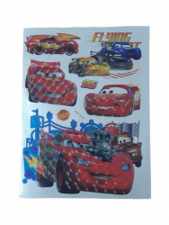 Set de stickere decorative 8D cu Masinute de curse 40x30 cm Multicolor NRS-BBL4738