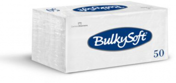Servetele de Masa Bulkysoft Dimensiune 50 Buc/Pachet 33x33 cm 1/8 2 Straturi Culoare Alb 