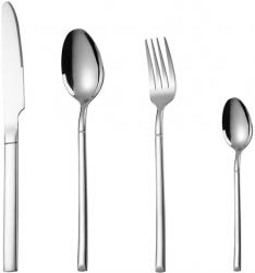 Set 24 tacamuri din inox 6 persoane TRENDYS crom 