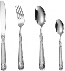 Set 4 tacamuri din inox pentru calatorit si birou TRENDYS crom 
