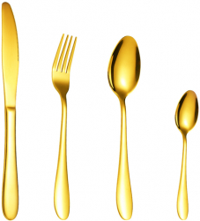 Set 4 tacamuri din inox TRENDYS gold 